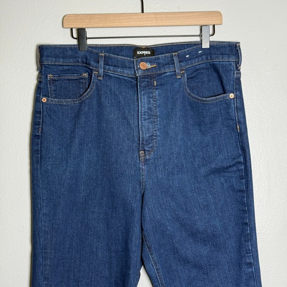 Express Womens Jeans 14R Blue Mom Jean Stretch Super High Rise Classic - Picture 6 of 12